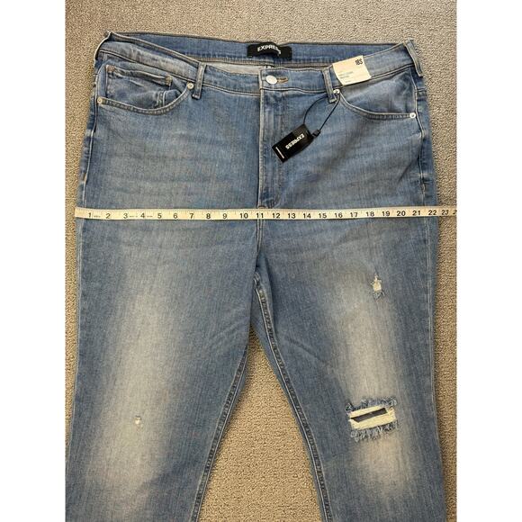 NWT Express Jeanas Original Ankle Legging High Rise DistressedSize 18 Short - Picture 8 of 11